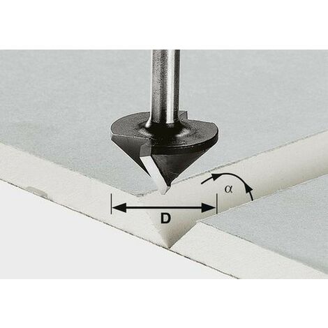 491001 Festool Fresa para placas de pladur HW S8 D32/90°