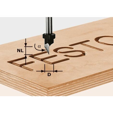 491002 Festool Fresa de rotulación HS S8 D11/60°