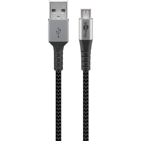 49282 Cable Goobay USB 2.0 vers Micro USB 1m (Gris)