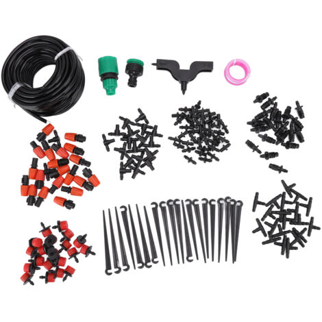 49.2ft Drip Irrigation Kit Adjustable Automatic Atomizing Watering System for Potted Plants Garden Greenhouse