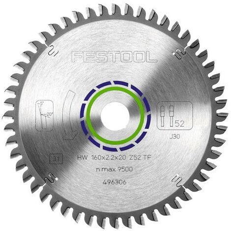 496306 Festool Lama ALUMINIUM/PLASTICS HW 160x2,2x20 TF52