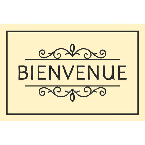4982-TAPIS COCO 40X60 BIENVENUE BEIGE BTB 102072