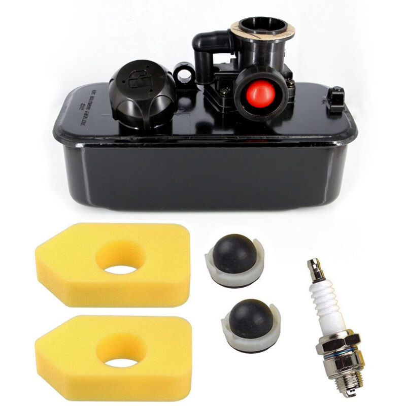 Lifcausal - 498809 Réservoir de Carburant 795477 Carburateur 698369 Filtre à Air de Remplacement pour Briggs & Stratton 494406 498809A 795469 794147