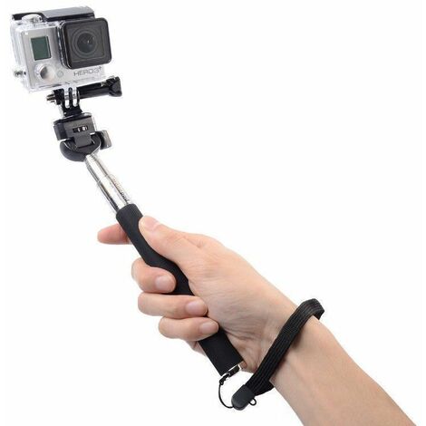 AuyKoo Télécommande sans Fil Bluetooth Perche Selfie Trépied Compatible  avec Gopro Hero 11 10 9 8 Black GoPro Max avec Téléphone Portable iPhone 13  12 Pro : : High-Tech
