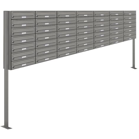 49er Premium Standbriefkasten  RAL 9007 freistehend Postkasten Ständer 7x7