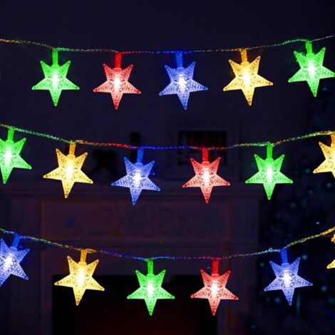 49ft 100 LED Star String Lights, Plug-in Waterproof Expandable String Lights for Indoor Outdoor Wedding Party Christmas Tree New Year Garden Decor, Multicolor