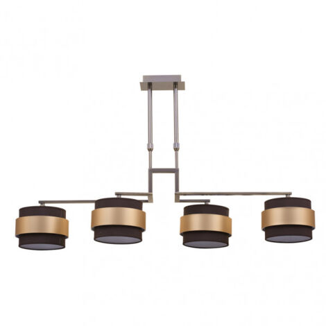 4aa bremen lampe leder/braun-gold 4xe14 regx92x25 cm