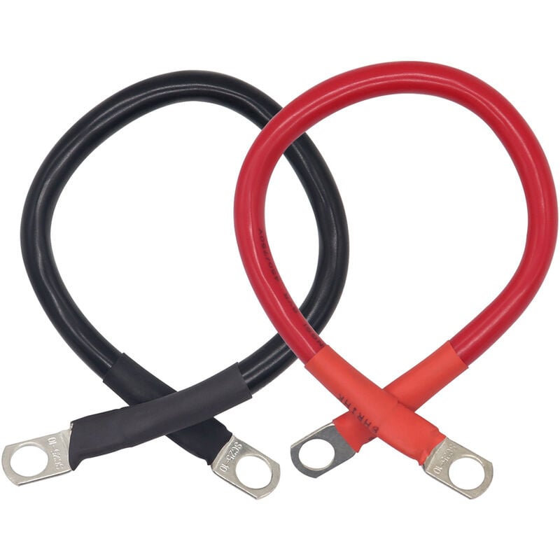 4AWG 25 square 30cm long earth wire hitch fire wire red and black 2pcs