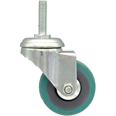 4BLISTER BL RUOTA GOMMATA CON PERNO 50 MM DA 2 PZ