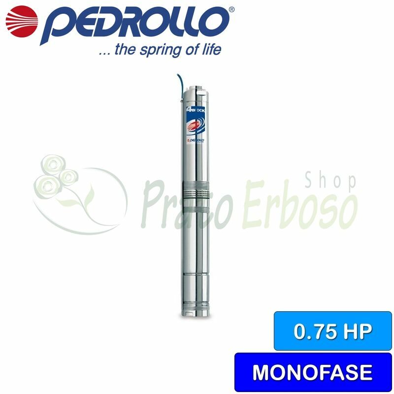 Pedrollo - 4BLOCKm 6/4 (20m) - Pompe immergée monophasée, de 0,75 hp