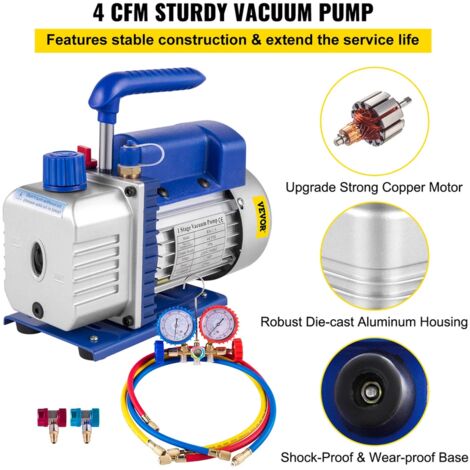 4CFM pompe à vide 1/3HP pompe à compresseur climatisation 225 ML