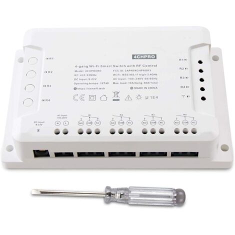 4CH Pro R3 WiFi Wireless Smart Switch for Smart Home 4 Channel Inching/Self-locking/Interlocking RF Switch