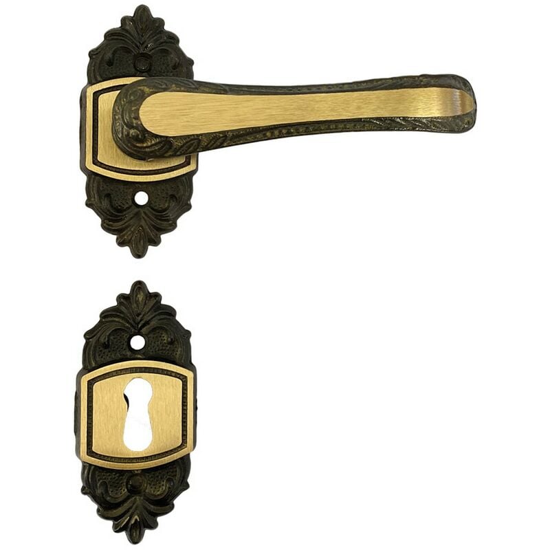 Image of Nextradeitalia - 4COPPIE maniglia 'giglio' con rosetta e bocchetta con rosetta e bocchetta