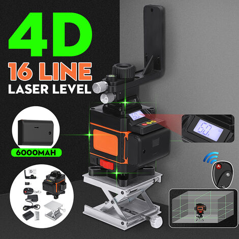 4D 16 linee di misurazione laser automatica del livello di luce verde Rotazione incrociata a 360 gradi ad alta precisione
