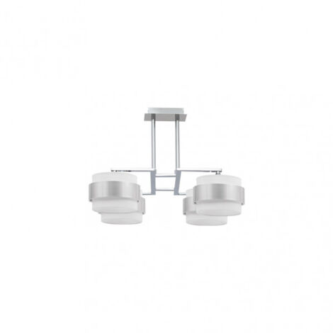 4DH Bremen Lampe Chrome/Blanc-Argent 4xE14 (4075x60x60cm)