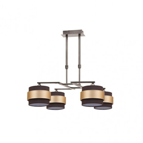 4DH Lampada Brema Pelle/Marrone-Oro 4xE14 (4075x60x60cm)