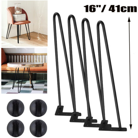4er 41 cm 16" Set Hairpin Leg Haarnadelbeine Tischbeine Tischkufen Tischfüße DIY