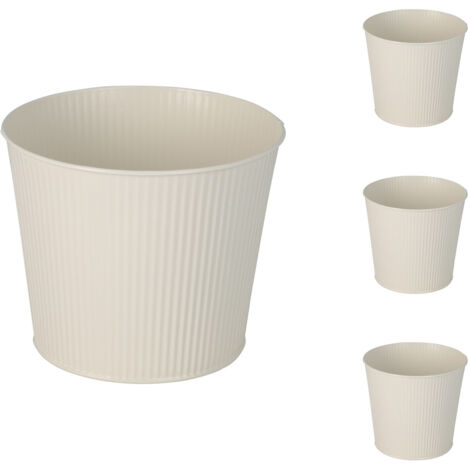 4er Blumentopf Ø13xH11cm-ME1000180-Weiß-4er