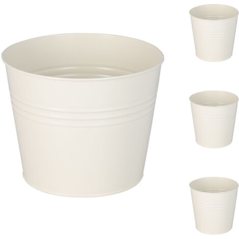 4er Blumentopf Ø17xH15cm-ME1000120-Weiß-4er