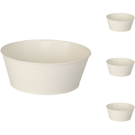 4er Blumentopf Ø22xH10cm-ME1000210-Weiß-4er