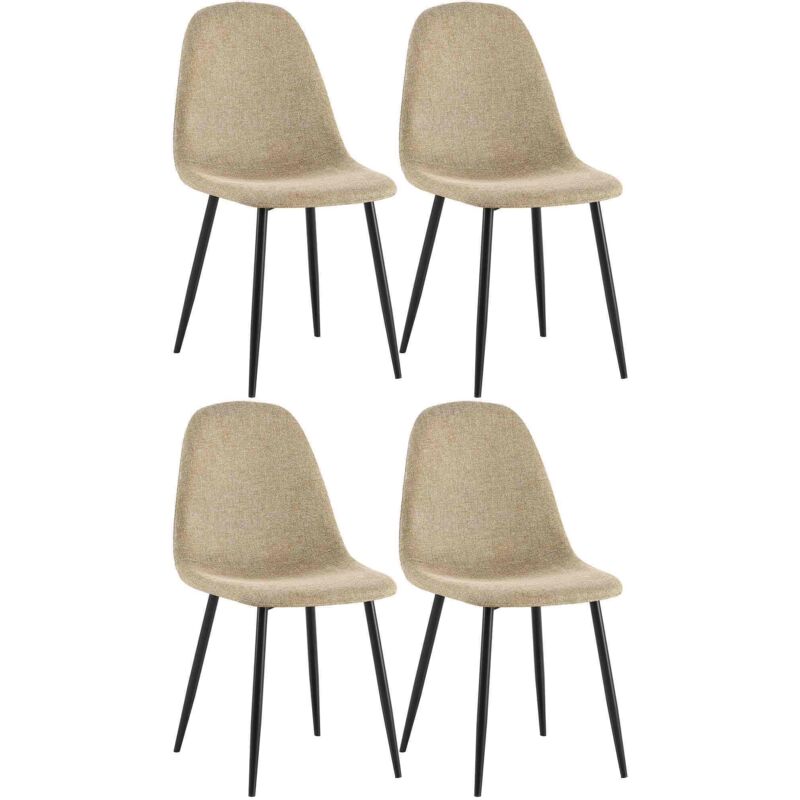 Clp 4er Set Esszimmerstühle Napier Taupe Stoff