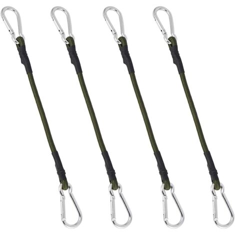 4er-Pack 30 cm robuste Bungee-Seile für Camping, Gepäck, Reisen