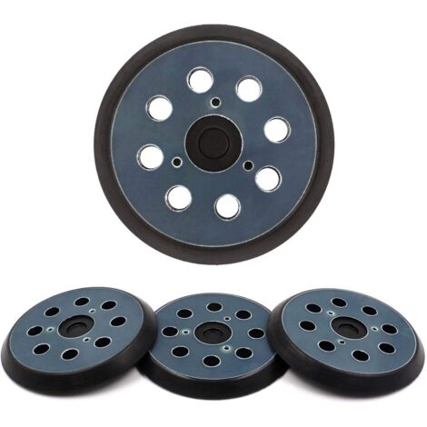 4er-Pack 5" 8-Loch-Ersatz-Schleifpads und Schleifträgerplatten für Makita 743081-8 743051-7, Dewalt 151281-08 DW4388, Porter Cable