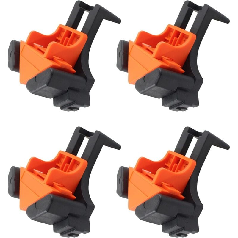 Image of 4er-Pack 90-Grad-Eckklemmen, verstellbare, federbelastete rechtwinklige Klemmen mit einem Griff