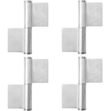 4er-Pack Anschweißscharniere, 136 x 105 x 2,8 mm Edelstahl-Anschweißband für Metalltüren, robuste Scharniere für Gartentore und Maschinen
