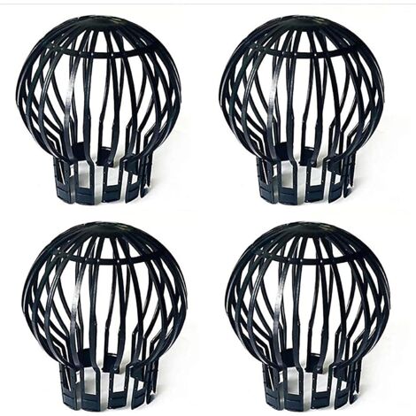 4er-Pack Dachfilterabdeckung, schwarzer Dachablauffilter, für Gartenbedarf