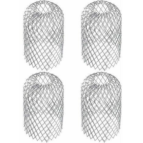 4er-Pack Dachrinnenschutz aus Metall, erweiterbarer Filtersieb-Laubsieb-Fallrohrschutz für Dachrinnen-Fallrohr