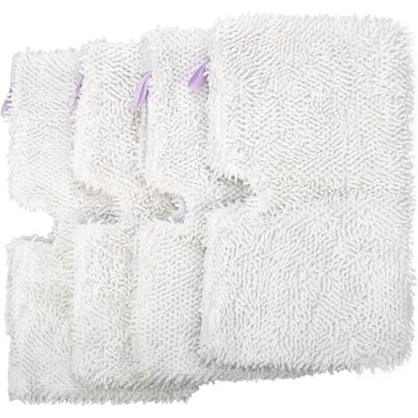 4er-Pack Ersatz-Wischmopptücher aus waschbarer Mikrofaser für Shark Steam Pocket Serie S3500, S3501, S3601, S3550, S3901, S3801, SE450, S3801CO und S3601D Dampfmopps (Weiß).