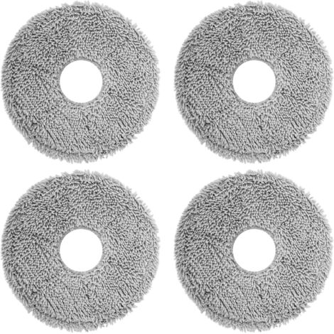 4er-Pack Ersatzreinigungstücher für iRobot Roomba Plus 405 Combo-Roboter/505 Combo-Roboter, für Dreame X40 Ultra Complete/L10s Pro Ultra Heat/X40 Master/L40 Ultra/L10s Ultra Gen 2 Saugroboter