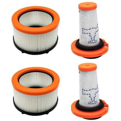 4er-Pack Filter für Rowenta X-FORCE FLEX 9.60, Filter für Rowenta X-FORCE FLEX 9.60 und X-NANO ESSENTIAL RH20xx, 2 Vorfilter + 2 Motorfilter, waschbare HEPA-Filter für ZR009010, ZR009