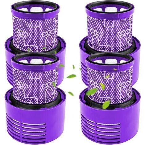 4er-Pack Filter kompatibel mit Dyson V10, Staubsaugerzubehör, Zyklon-Ersatzteil für waschbare Staubsauger, Total Clean
