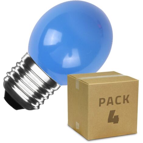 4er Pack LED-Glühbirnen E27 3W 300 lm G45 Blau Blau