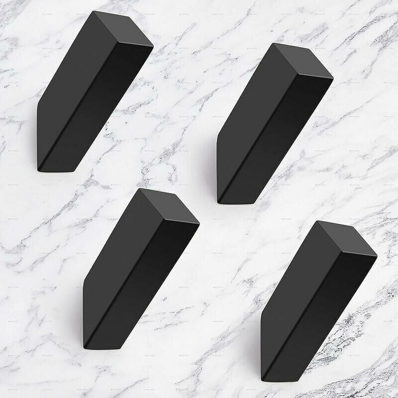 Image of 4er-Pack mattschwarze Wandhaken, robuste Haken aus sus 304 Edelstahl Ymyny