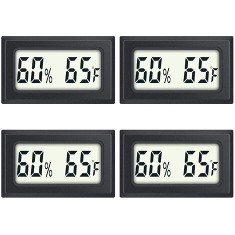 4er-Pack Mini-Digital-Thermometer für Reptilien mit Luftfeuchtigkeits- und Temperaturanzeige