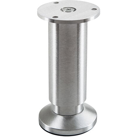 SO-TECH 4er Pack - Möbelfuß ALPHA Alu gebürstet Höhe 120 mm