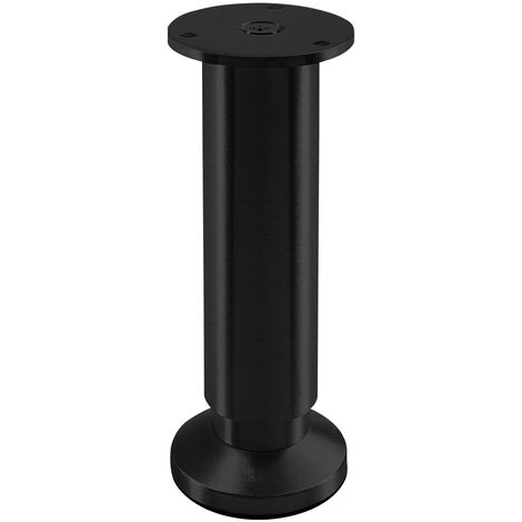 4er Pack - Möbelfuß ALPHA schwarz eloxiert Höhe 150 mm