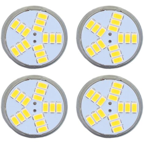 4er-Pack MR11 5W 500lm LED-Lampen, 15 LEDs, Doppelstiftsockel, Warmweiß für Flutlichtstrahler und Gartenbeleuchtung