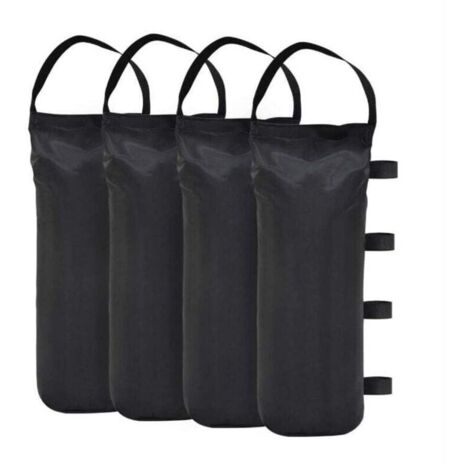 4er-Pack Pavillon-Sandsäcke, Industriequalität, Gewichte für Pavillons und Gartenzelte, Schwarz