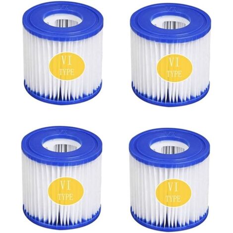 4er-Pack Pool-Filterkartuschen, VI-Filter für Pool, Whirlpool, Miami, Vegas, Monaco, Palm Springs, Größe 6-58323