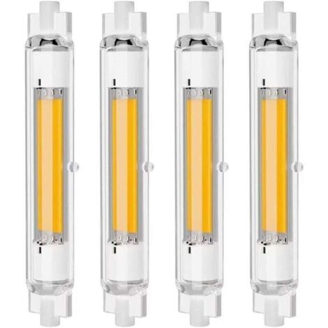 4er-Pack R7S 118 mm 30 W dimmbare LED-Lampen, warmweiß 3000 K, flimmerfrei