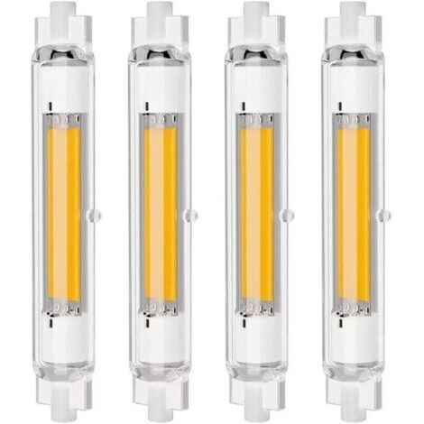 4er-Pack R7S 118 mm 30 W dimmbare LED-Lampen, warmweiß 3000 K, flimmerfrei