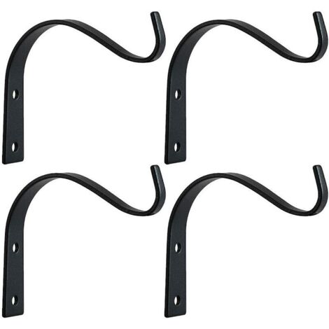 4er-Pack rustikale Wandhaken aus Eisen zum Aufhängen von Laternen, Mänteln, robuste Metallhaken zum Aufhängen von Pflanzen, Lichtern und Kunstwerken, Vintage-Heimdekoration