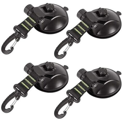 4er-Pack Saugnapfanker mit Saugnapfbefestigung, geeignet für Autos, Camping, Planen, Zelte, multifunktionelles Saugnapfzubehör