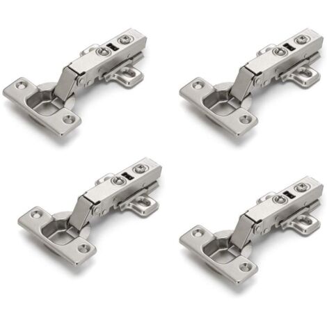 4er-Pack Schranktürscharniere, Möbeltüren, schräg, kein Schlitzen erforderlich, einfache Installation