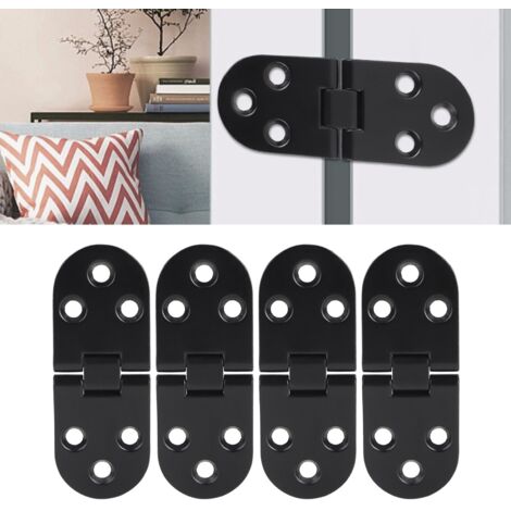 4er-Pack schwarze Zink-Klappscharniere für Tische und Türen