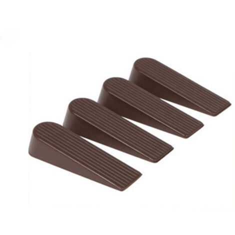 4er-Pack Türstopperkeile, schwarzer Gummi-Türstopper für Zuhause und Büro